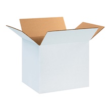 14 x 10 x 10" White Corrugated Boxes