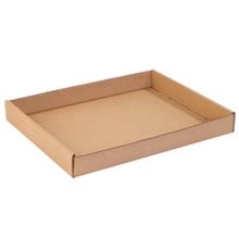 15 x 12 x 1 3/4" Kraft Corrugated Trays