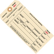 Inventory Tags 1 Part Stub Style # 8