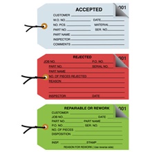 Inspection Tags 2 Part - Numbered 000-499 - Pre-Strung