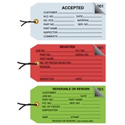 Inspection Tags 2 Part - Numbered 000-499 - Pre-Strung