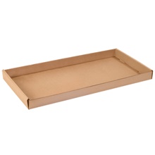 24 x 12 x 1 3/4" Kraft Corrugated Trays