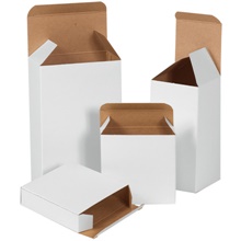 White Reverse Tuck Folding Cartons