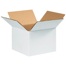 8 x 8 x 6" White Corrugated Boxes