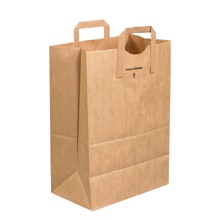 12 x 7 x 17" Flat Handle Grocery Bags