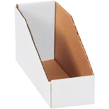 3 x 9 x 4 1/2" White Bin Boxes