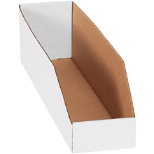 4 x 18 x 4 1/2 White Bin Boxes