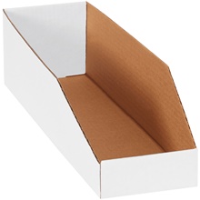 5 x 18 x 4 1/2" White Bin Boxes