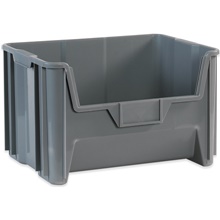 19 7/8 x 15 1/4 x 12 7/16" Gray Giant Stackable Bins