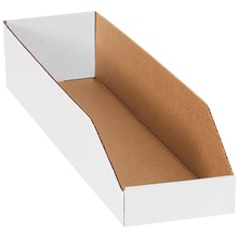 6 x 24 x 4 1/2" White Bin Boxes