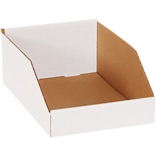 8 x 12 x 4 1/2" White Bin Boxes