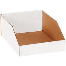 9 x 12 x 4 1/2" White Bin Boxes