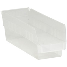 11 5/8 x 4 1/8 x 4" Clear Plastic Shelf Bin Boxes