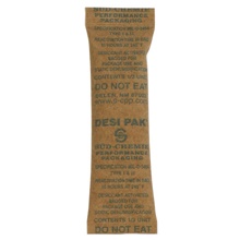 1 x 3 1/2 x 1/4" Kraft Clay Desiccant Bag - 5 Gallon Pail