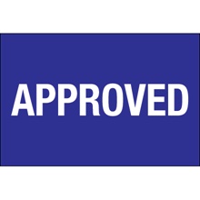 2 x 3" - "Approved" Labels
