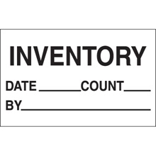 1 1/4 x 2" - "Inventory - Date - Count - By" Labels