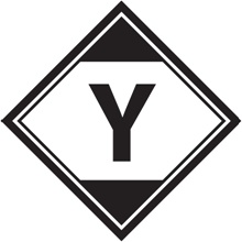 4 1/4 x 4 1/4" - "Y" Regulated Labels