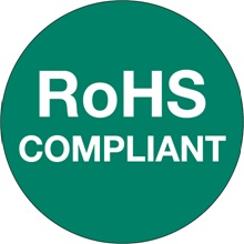 1" Circle - "RoHS Compliant" Green Labels