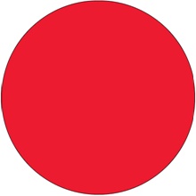 2" Circles - Fluorescent Red Removable Labels