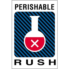 4 x 6" - "Perishable Rush" Labels