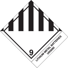 4 x 4 3/4" - "Lithium Metal Batteries"