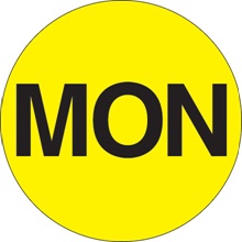 Days of the Week Inventory Labels - Circles