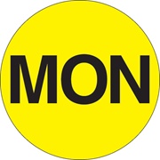 Days of the Week Inventory Labels - Circles