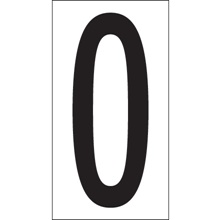 3 1/2" "0" Vinyl Warehouse Number Labels