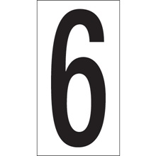 3 1/2" "6" Vinyl Warehouse Number Labels