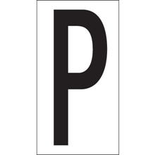 3 1/2" "P" Vinyl Warehouse Letter Labels