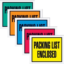 "Packing List Enclosed" (Full Face) Envelopes