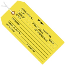 4 3/4 x 2 3/8" - "Scrap" Inspection Tags - Pre-Strung