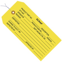 4 3/4 x 2 3/8" - "Scrap" Inspection Tags - Pre-Wired
