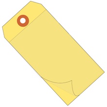 6 1/4 x 3 1/8" Yellow Self-Laminating Tags