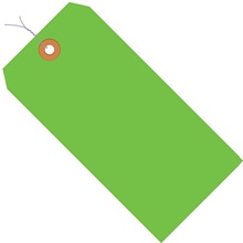 4 1/4 x 2 1/8" Green 13 Pt. Shipping Tags - Pre-Wired