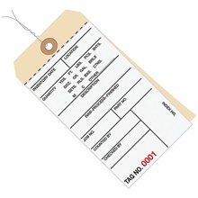 Inventory Tags 2 Part Carbonless #8 Pre-Wired