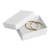 3 1/16 x 2 1/8 x 1" White Jewelry Boxes