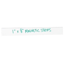1 x 8" White Warehouse Labels - Magnetic Strips