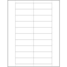 1 x 3" Plastic Label Holder Insert Cards