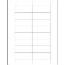 1 1/8 x 3" Plastic Label Holder Insert Cards