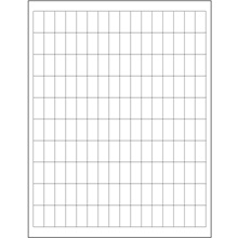 1/2 x 1" White Rectangle Laser Labels