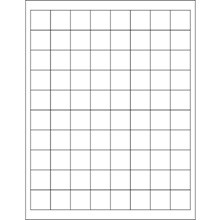 1 x 1" White Rectangle Laser Labels
