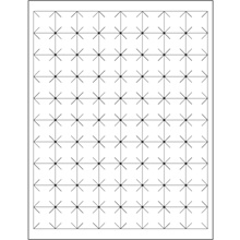 1 x 1" White Rectangle Security Slit Laser Labels