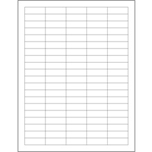 1 1/2 x 1/2" White Rectangle Laser Labels
