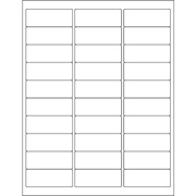 White Rectangle Laser Labels