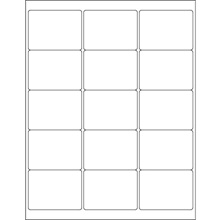 2.6875 x 2" White Rectangle Laser Labels