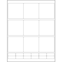 2 3/4 x 2 3/4" White Rectangle Laser Labels