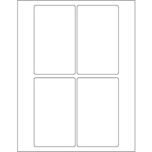 3 x 5" White Rectangle Laser Labels