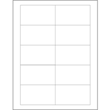 3 1/2 x 2" White Rectangle Laser Labels