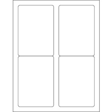 3 1/2 x 5" White Rectangle Laser Labels